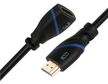 Load image into Gallery viewer, 1.5 FT (0.4 M) High Speed HDMI Cable Male to Female with Ethernet Black (1.5 Feet/0.4 Meters) Supports 4K 30Hz, 3D, 1080p and Audio Return CNE521367 (4 Pack)
