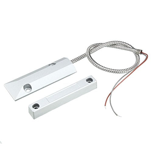 uxcell Rolling Door Contact Magnetic Reed Switch Alarm with 2 Wires for N.O. Applications OC-55