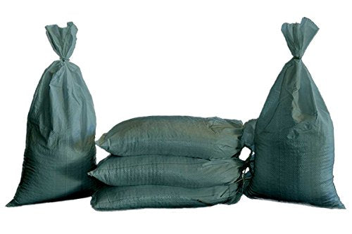 Sand Bags - Empty Woven Polypropylene Sandbags with Built-in Ties, UV Protection; Size: 14