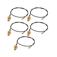 Aexit 5pcs RF1.13 Distribution electrical IPEX 1.0 to SMA Male Connector Antenna WiFi Pigtail Cable 30cm Long