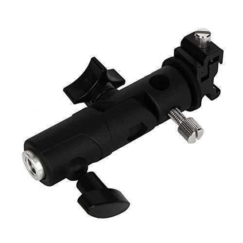 Acouto Hot Shoe Mount Adapter, Adjustable Flash Light Stand Umbrella Holder Bracket Microphone Holder