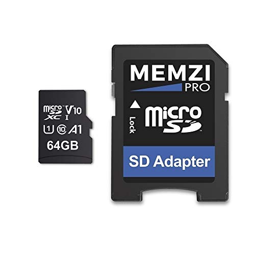 MEMZI PRO 64GB 100MB/s V10 Class 10 Micro SDXC Memory Card with SD Adapter for GoPro Hero7, Hero6, Hero5, Hero 7/6/5, Hero 2018 Model, Hero5 Session, Hero4 Session, Hero Session Action Cameras