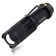 Load image into Gallery viewer, Bright Mini LED Tactical Flashlight - EcoGear FX E300-3 Light Modes, 300 Lumen Max Output, Adjustable Zoom Focus - Water Resistant for Outdoors with a Small Design - A Perfect Gift for Men
