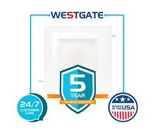 Load image into Gallery viewer, Westgate 15 Watt 6&quot; Inch Recessed Lighting Kit With Baffle Trim - Square Shaped LED Retrofit Downlight - Premium Dimmable Light Fixture - Best Ceiling Lights - ETL Listed (3000K Soft White 4 Pack)
