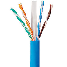 Load image into Gallery viewer, 1000FT Cat6 Plenum CMP Solid UTP 23AWG 550Mhz Bulk Network Ethernet 10 Gigabit Cable (Blue)
