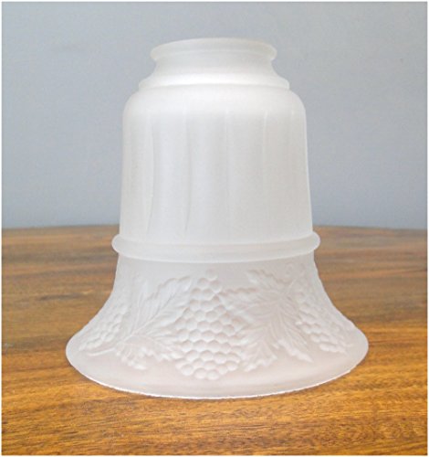 Satin Glass Replacement Shade for Chandeliers and Light Fixtures Grape Vine Design