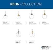 Load image into Gallery viewer, Penn Collection 1-Light Clear Glass Farmhouse Pendant Light Polished Nickel

