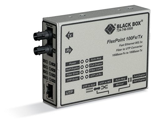 Black Box FST ETH MED Conv 100-Mbps COP to 100-Mbps SM FBR 1310nm 25km ST