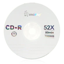 Load image into Gallery viewer, Smartbuy 500-disc 700mb/80min 52x CD-R Logo Top Blank Recordable Disc + Free Micro Fiber Cloth

