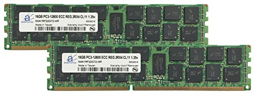 Adamanta 32GB (2x16GB) Server Memory Upgrade for Dell PowerEdge T620 DDR3 1600Mhz PC3-12800 ECC Registered 2Rx4 CL11 1.35v