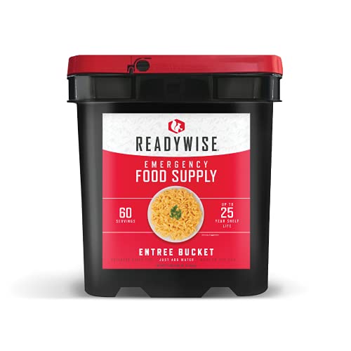 ReadyWise Emergency Food Supply, Freeze-Dried Survival-Food Disaster Kit, Camping Food, Emergency Supplies Ready-Grab Bag, Lunch and Dinner Supply, 25-Year Shelf Life, 60 Servings