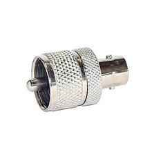 Load image into Gallery viewer, BNC Female Jack to UHF Male Plug Adapter Connector UHF Plug to BNC Jack Commercial Grade Nickel Plated with Delrin Insulator TV Antenna Satellite Components Plug
