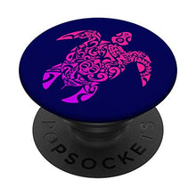 Load image into Gallery viewer, Blue Ocean Sea Turtle Pop Socket Purple Sea Turtle Pink Grip PopSockets PopGrip: Swappable Grip for Phones &amp; Tablets
