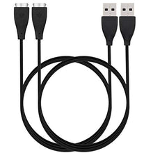 Load image into Gallery viewer, Compatible with Fitbit Surge Charger, KingAcc 3.3Foot/1meter Replacement USB Charging Cable Cord Charger Adapter for Fitbit Surge, Fitness Wristband Smart Watch (Black-2Pack)
