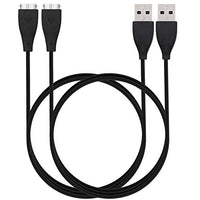 Compatible with Fitbit Surge Charger, KingAcc 3.3Foot/1meter Replacement USB Charging Cable Cord Charger Adapter for Fitbit Surge, Fitness Wristband Smart Watch (Black-2Pack)