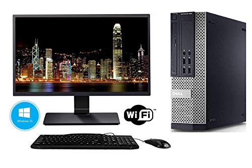 Dell Optiplex 990 SFF Desktop Computer Tower PC (Intel Core i5 3.1 GHz, 8GB Ram, 500GB HDD, WiFi, DVD-RW, Keyboard Mouse) 19in LCD Monitor Brands Vary, Windows 10 (Renewed)