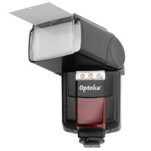 Load image into Gallery viewer, Opteka Flash IF-800 Autofocus Speedlight with Built-in 3-LED Video Light for Canon, Nikon, Pentax, Sony, Panasonic, Olympus, Samsung, Fujifilm, Ricoh DSLR and Digital Cameras with Standard Hot Shoe
