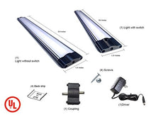 Load image into Gallery viewer, Infinity Green Lighting IG-SFLB40S-40K-KIT2 39-7/8&quot; 11W Ultra Thin LED Under Cabinet Linear Lighting Set 4000K,(1 with Switch 1 without switch plus accessories)
