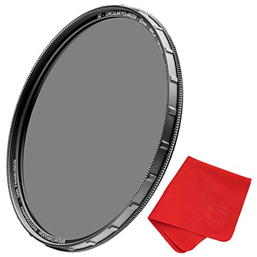 86mm X2 CPL Circular Polarizing Filter for Camera Lenses - AGC Optical Glass Polarizer Filter with Lens Cloth - MRC8 - Nanotec Coatings - Weather Sealed by Breakthrough Photography