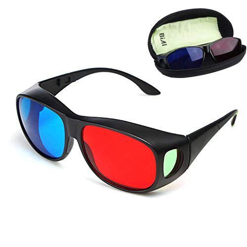BIAL Red-Blue 3D Glasses/Cyan Anaglyph Simple Style 3D Glasses 3D Movie Game-Extra Upgrade Style