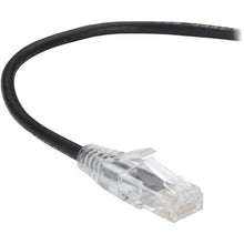 Load image into Gallery viewer, Black Box C6PC28-BK-01 1FT Black CAT6 Slim 28AWG Patch Cable 250MHZ UTP cm SNAGLESS
