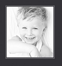 Load image into Gallery viewer, 12x13 Smooth Black / Black Custom Mat for Picture Frame with 8x9 opening size (Mat Only, Frame NOT Included)
