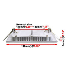 Load image into Gallery viewer, BRILLRAYDO 15W Dimmable Warm White Ultra-Thin Square LED SMD Ceiling Panel Light Acrylic Board Lamp
