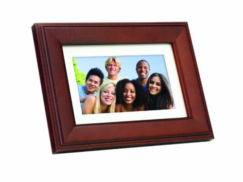 GiiNii GN-705W 7-Inch Artforme Digital Picture Frame with Real Wood Frame (Brown)