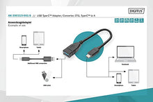 Load image into Gallery viewer, Assmann USB 3.0 SuperSpeed OTG Adapter Cable USB C M (Plug)/USB A F (Jack) 0,15m
