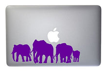Load image into Gallery viewer, Elephant Family Vinyl Decal for MacBook, Laptop or Other Device 8 Inch (Purple)
