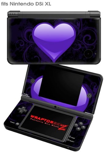 Nintendo DSi XL Skin - Glass Heart Grunge Purple