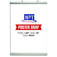 Load image into Gallery viewer, DisplaysMarket Poster Snap Set for 18&quot; Poster Width 1.02&quot; Silver Anodized Aliminum
