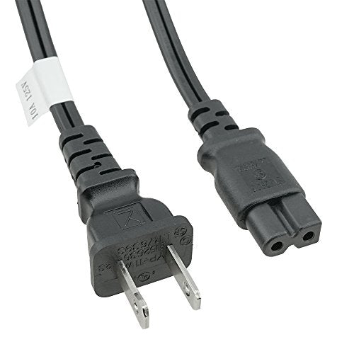 ACP1057 Polarized (one Prong Wider) NEMA 1-15 Plug to Polarized (one Side Squared Off) IEC C7 6 Foot Universal Power Cord with UL approvals. Unpolarized Version is Available as Item# ACP1068.