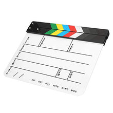 Load image into Gallery viewer, Taidda- Not Easy to Break Clapperboard Durable Colorful Wood Director Clapperboard Made of Acrylic Organic Material for MovieColor Bar Whiteboard Pav1Cwe4
