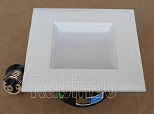 Load image into Gallery viewer, 4&quot; Recessed Can Down Light DIMMABLE LED RETROFIT KIT SQUARE Step White Baffle 120V 3000K
