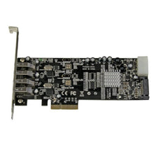 Load image into Gallery viewer, 4 Port PCI Express (PCIe) SuperSpeed USB 3.0 Card Adapter w/ 2 Dedicated 5Gbps Channels - UASP - SATA / LP4 Power Size: 4 Ext Dual Bus
