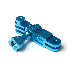 Load image into Gallery viewer, XT-XINTE CNC Aluminum Three-Way Pivot Arm Mount Adapter for Sport Camera (Blue)
