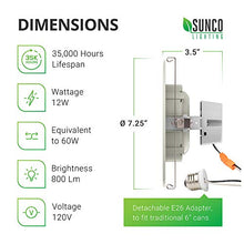 Load image into Gallery viewer, Sunco Lighting 5 Inch/6 Inch Gimbal LED Downlight, 12W=60W, 5000K Daylight, 800 LM, Dimmable, Adjustable Recessed Ceiling Fixture, Simple Retrofit Installation
