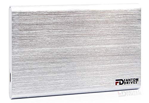 Fantom Drives FD G31-2TB Portable SSD - USB 3.1 Gen 2 Type-C 10Gb/s - Silver - Mac Plug and Play - Made with Aluminum - Transfer Speed up to 560MB/s - (CSD2000S-M)