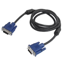Load image into Gallery viewer, uxcell Black Blue VGA 15 Pin Male to Male Computer Monitor Cable Wire Cord 4.2ft
