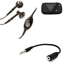 Load image into Gallery viewer, Verizon OEM Wired with Microphone Stereo Earbuds + 2.5mm Female to 3.5mm Male Headset Adapter Jack + Carrying Case for Sprint Samsung Galaxy Victory - Sprint Samsung Epic 4G Touch SPH-D710 - Sprint Sh
