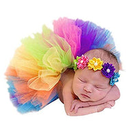 Newborn Photography Prop Princess Girls Photo Prop Flower Headband Tutu Skirt Dress