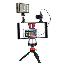 Load image into Gallery viewer, PULUZ Live Broadcast Smartphone Video Rig Filmmaking Recording Handle Stabilizer Bracket for iPhone, Galaxy, Huawei, Xiaomi, HTC, LG, Google, and Other Smartphones(Red)
