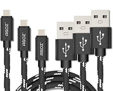 Load image into Gallery viewer, 3Pack USB C Cable, Agoz (10FT 6FT 4FT) Fast Charger Cord For Samsung Galaxy Z Flip 4, Note 20, A02s A03s A12 A13 A14 A21 A23 A32 A42 A51 A52 A53 A71, S10 S21 S22 S23, Motorola One 5G Ace, Moto G Power
