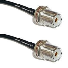 Load image into Gallery viewer, 50 feet RFC195 KSR195 Silver Plated UHF Female Bulkhead to UHF Female Bulkhead RF Coaxial Cable
