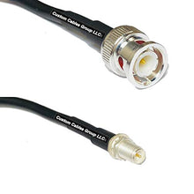 Load image into Gallery viewer, 1 Foot RFC195 KSR195 Silver Plated BNC Male to RP-SMA Female RF Coaxial Cable
