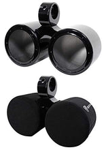 Load image into Gallery viewer, Rockville DMAC65B Dual 6.5&quot; Black Aluminum Wakeboard Tower Speaker Pods+Cover

