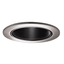 Load image into Gallery viewer, HALO 993SN, 4&quot; Trim Coilex Baffle Satin Nickel Trim with Black Baffle
