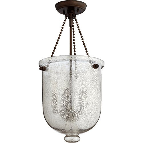 Quorum 6720-5-86 Traditional Five Light Entry Pendant from Entry Collection in Bronze / Dark Finish,