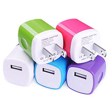 Load image into Gallery viewer, USB Charger,Charging Block 5-Pack 1A/5V USB Power Home Travel Adapter Wall Charger Cube Brick Box Base Head Compatible for iPhone 14 13 12 11 X 8 7 6 Plus 5S,iPad,Samsung,LG,Moto,Tablet,Android Phone

